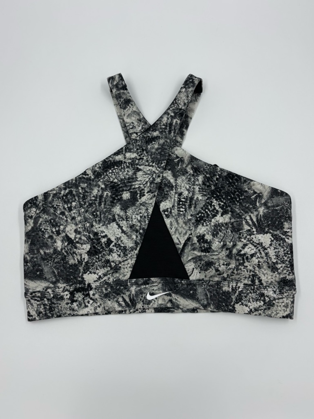 Nike Women's Dri-Fit Swoosh Wrap All Over Print Sports Bra Medium- Support XL